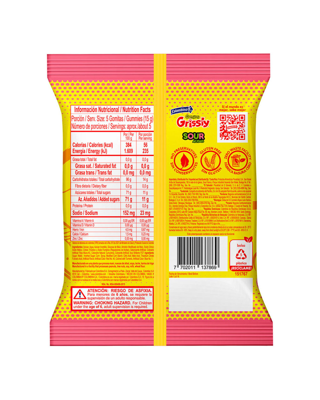 GRISSLY SOUR ACIDA SANDIA 72GR