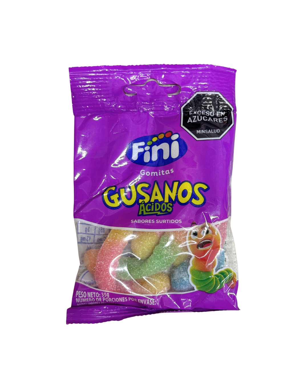 GOMA FINI GUSANOS ACIDOS DE 35GR